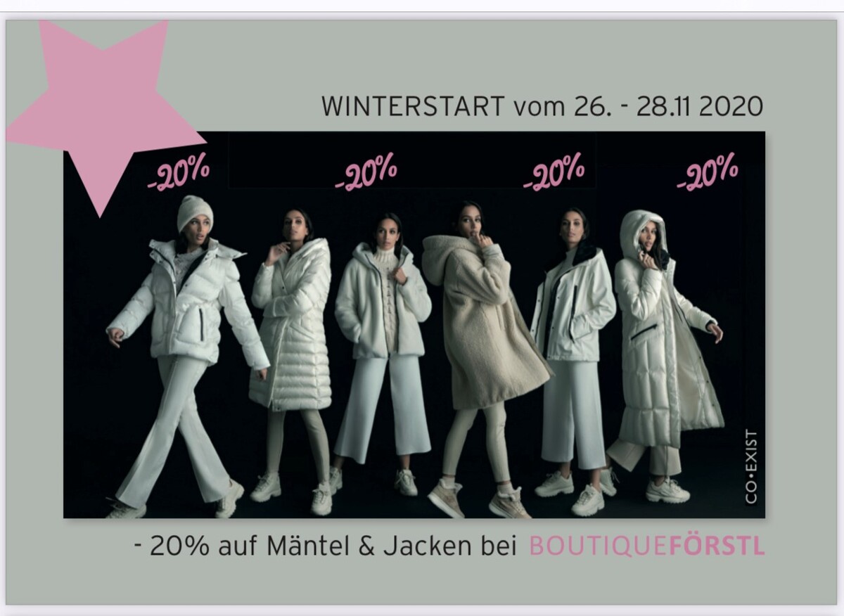 Winterstart - 20% auf Mäntel und Jacken