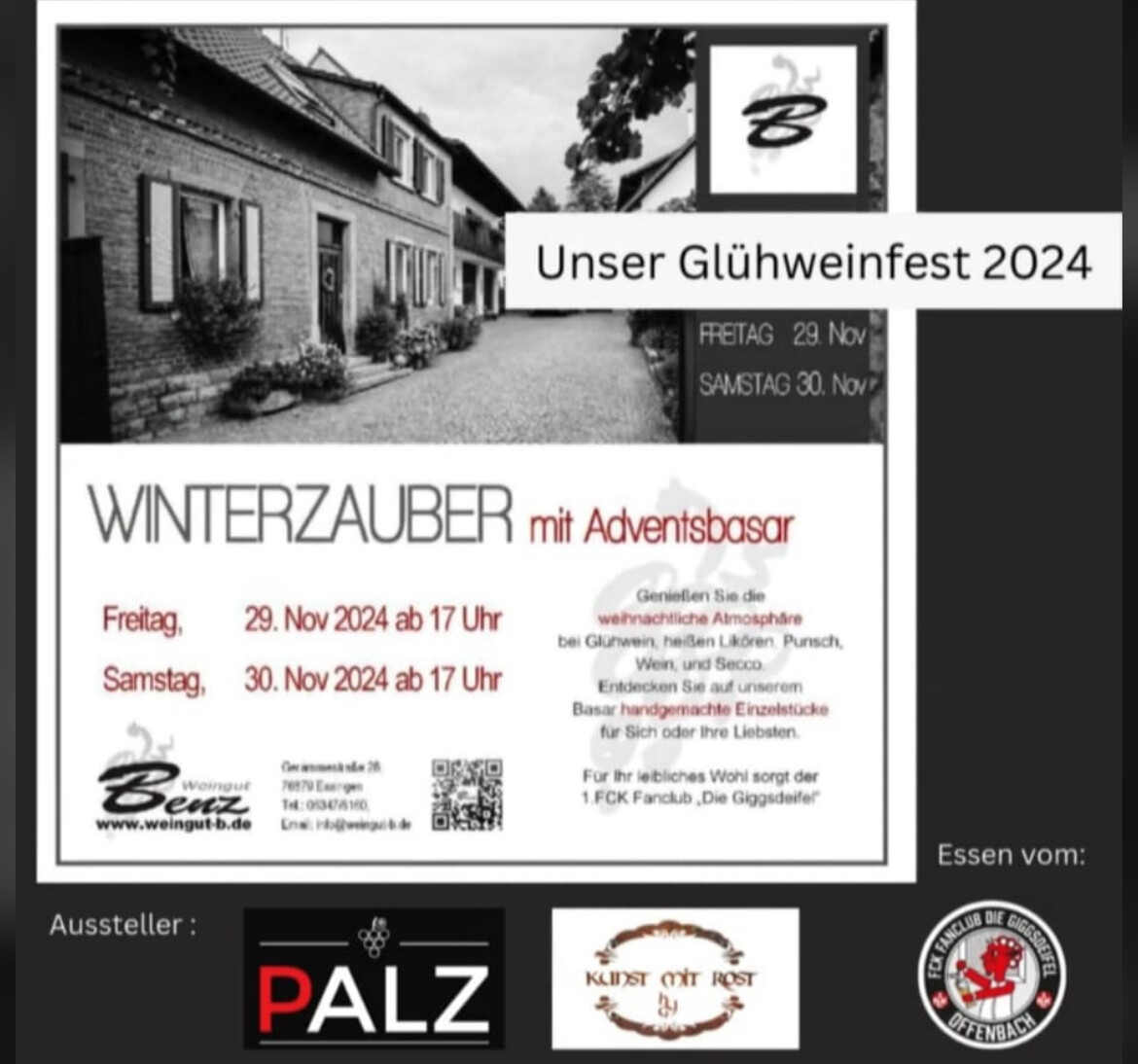 Glühweinfest des Weinguts Benz in Essingen