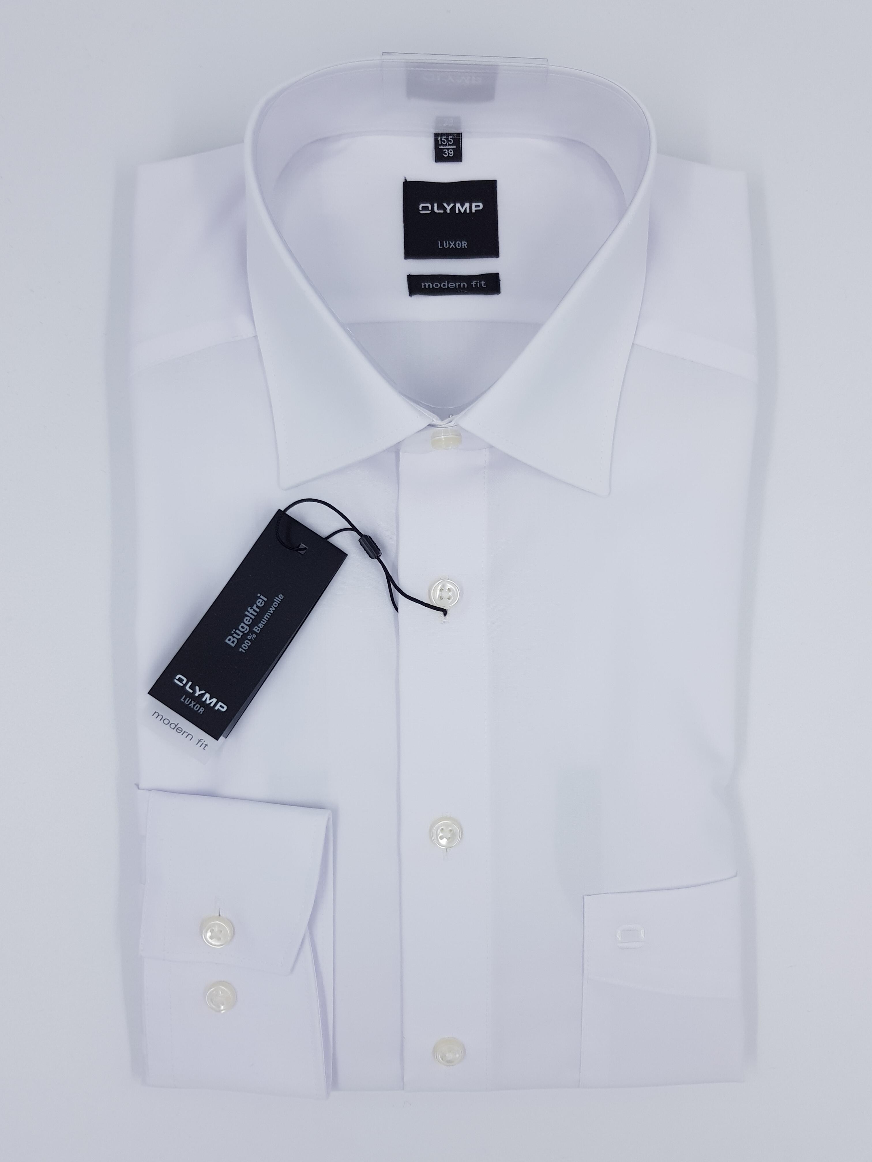 Olymp Olymp Hemd weiß in langarm Bügelfrei Luxor Qualität Mode | Gmunden Schönleitner fit Gmunden modern bei shoppen stilvoll