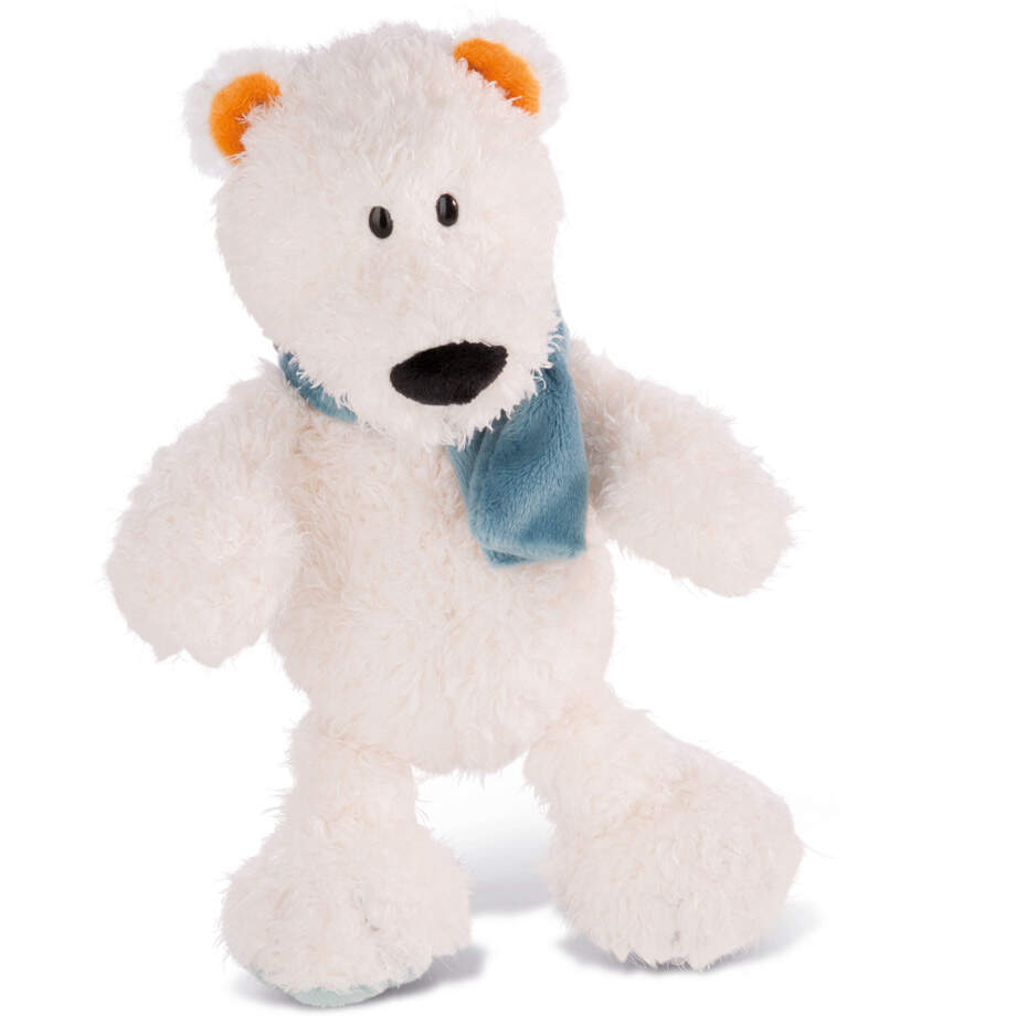 NICI Kuscheltier – Kleine Bären-Schwester, 25 Cm, Stehend, Weiß Mit Pinker Schleife, Weiches Plüschtier Für Kinder