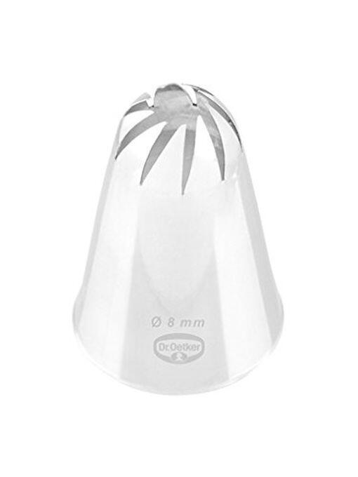 Dr. Oetker - Dr. Oetker - Rosettentülle 8mm Edelstahl (3523) Tülle Spritzbeutel Kuchendeko
