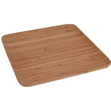 Excellent Houseware Servierplatte Bambus 33x33 cm | Friesennetz