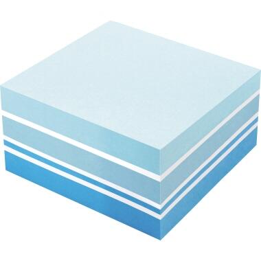 Soennecken - Soennecken Haftnotizwürfel Farbmix Brilliant 75 x 75 mm (B x H) blau, weiß 400 Bl. blau/weiß