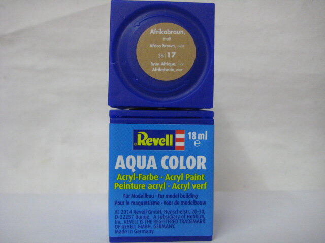 Revell - 36117 Revell Aqua COLOR Afrikabraun matt deckend wasserlöslich 18ml Döschen