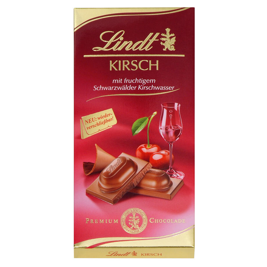 Lindt Lindt Alkohol Schokoladen-Tafel Kirsch, 100g