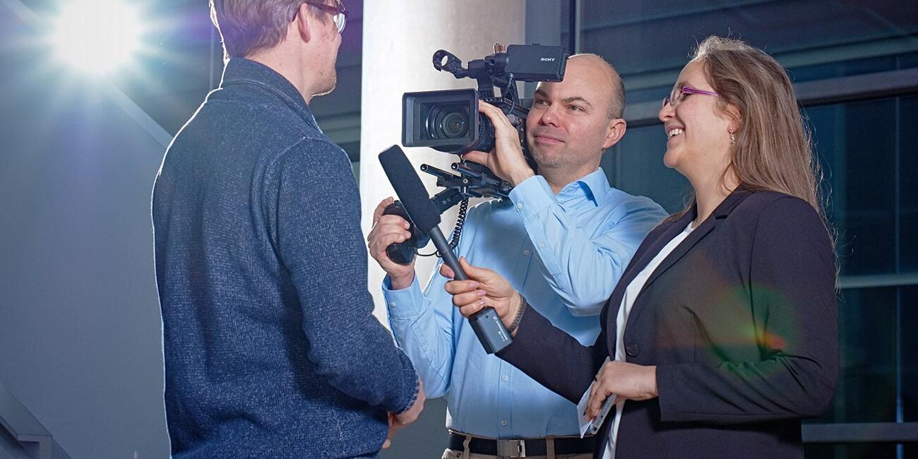 Interviewsituation Videoproduktion AJS-Multimedia Andreas Rohrbach