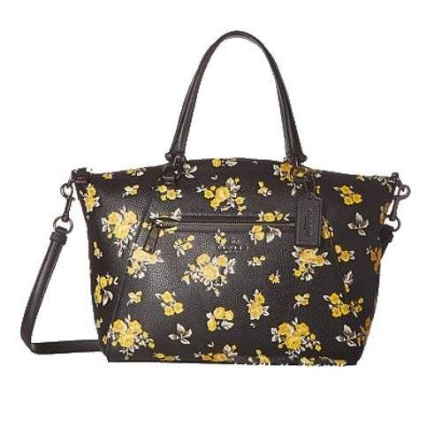 Coach Coach Handtasche Prairie, Schwarz mit Blumen 87109 bagmondo