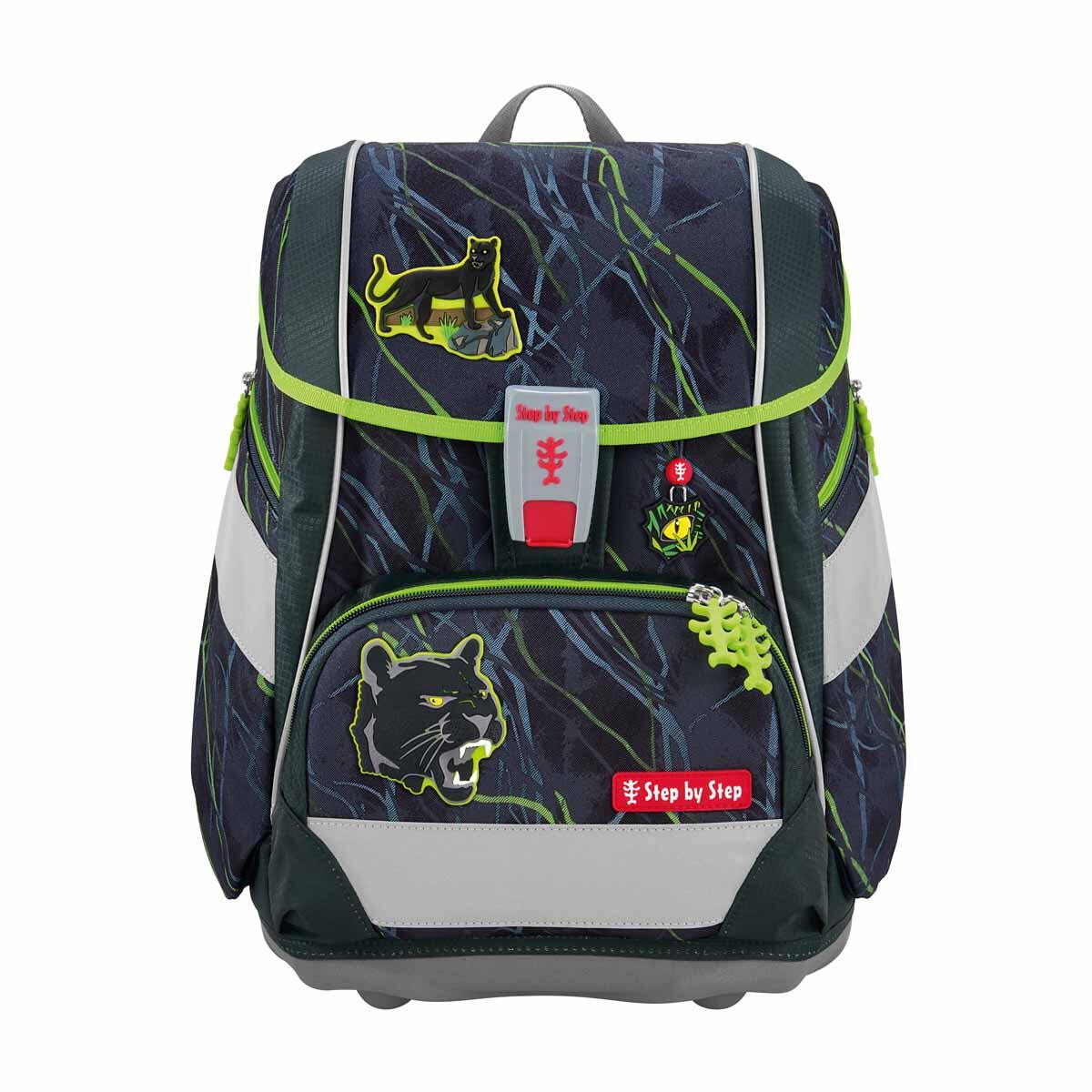 Step by Step - 2IN1 PLUS Schulranzen-Set Danger Cat Chiko, 6-teilig Schwarz