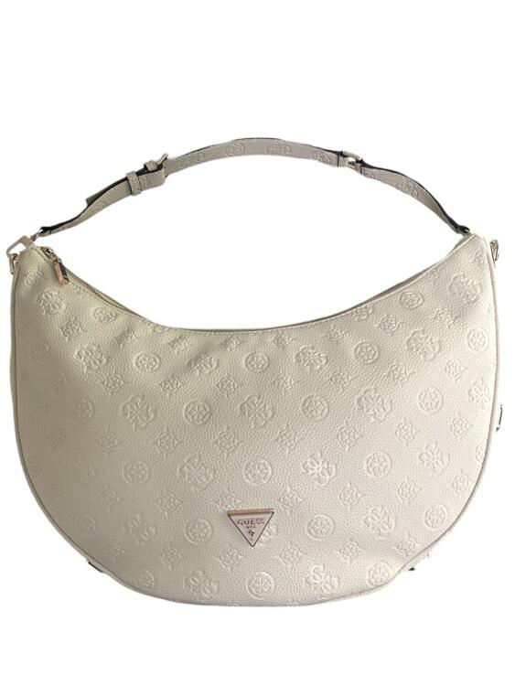 Guess Guess Cresidia Large Hobo Bag Moon Bag Schultertasche WeiB bagmondo