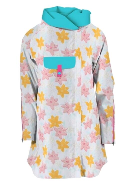 Blaest Regn Regn Regenmantel Gent WeiB Print Gr. L bagmondo