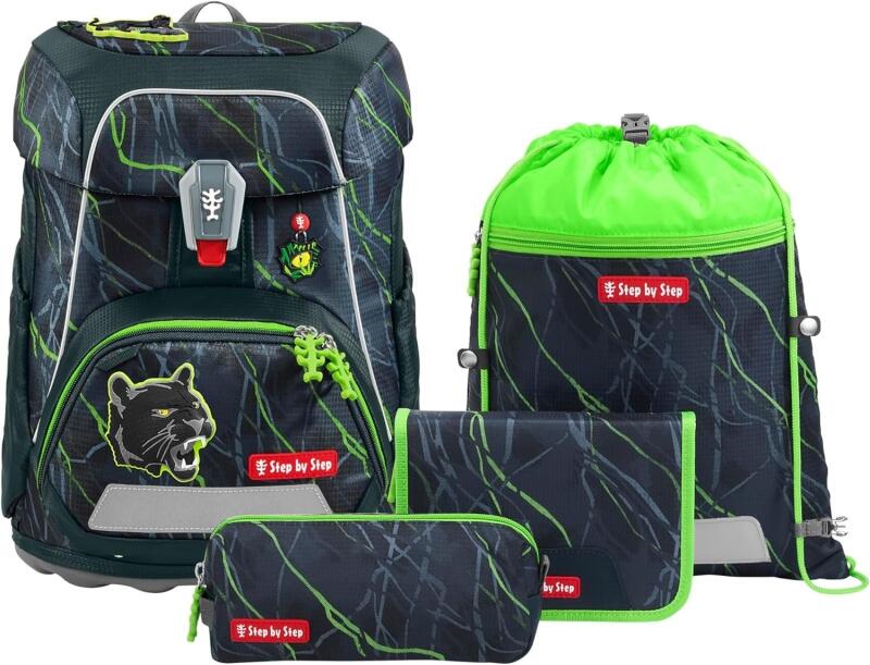 Step by Step - Step by Step Danger Cat Chiko Fit Schulranzen-Set 5-tlg. 990g 19L Schwarz