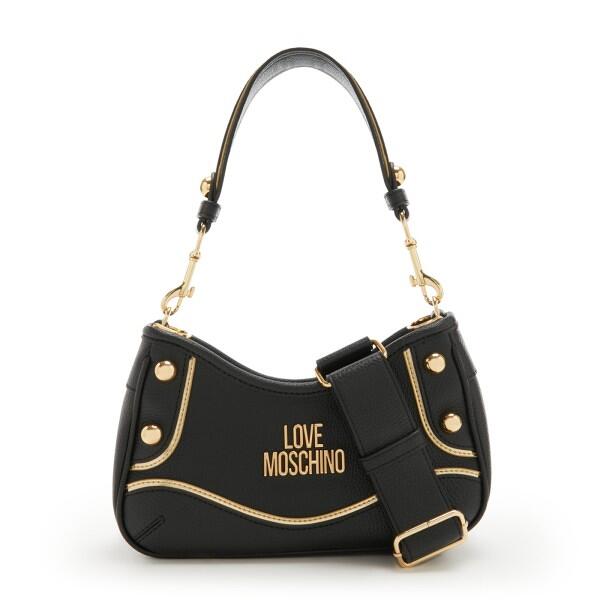 Love Moschino Love Moschino Schultertasche Umhangetasche Small Hobo Bag Schwarz Gold bagmondo