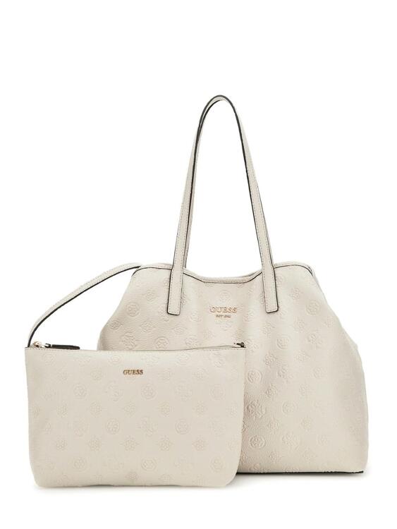 GUESS Cityshopper Vikky Ii Large 2 In 1 Tote Stone Logo bagmondo