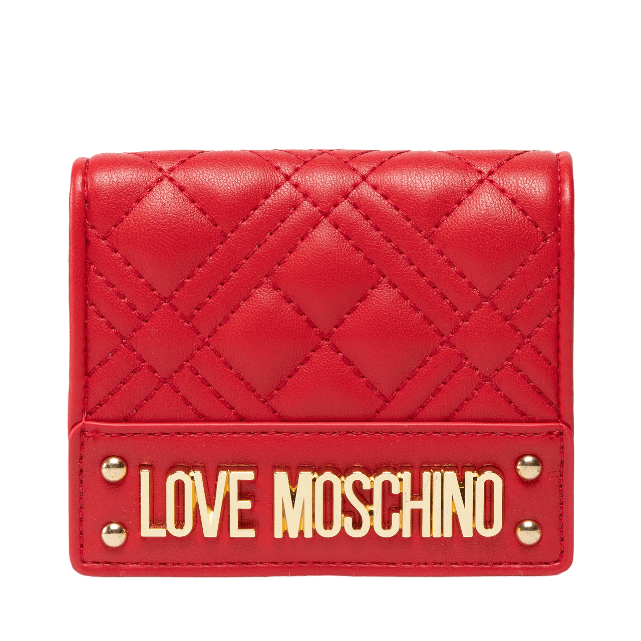 Love Moschino Love Moschino Geldbeutel Kompakt Portemonnaie Steppmuster Rot bagmondo