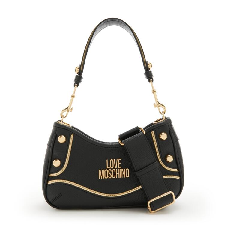 Love Moschino Love Moschino Schultertasche Umhangetasche Small Hobo Bag Schwarz Gold bagmondo