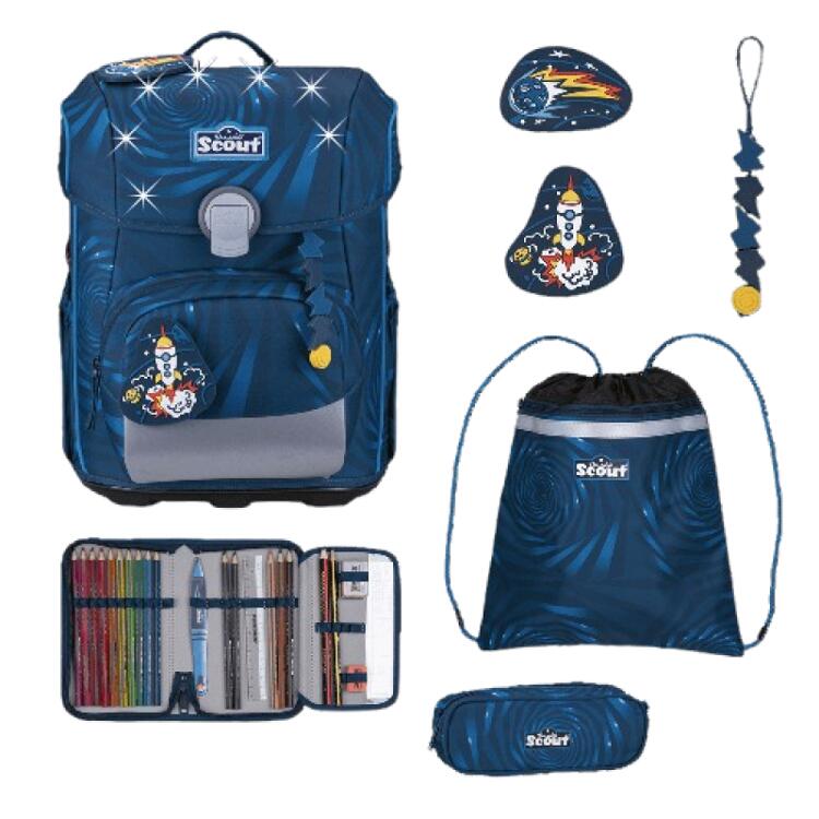 Ascout Roket Scout 'Roket Rider' Neo LED Schulranzenset 4tlg.1200g 21,5l | bagmondo