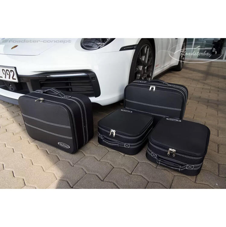 Roadsterbag Roadsterbag Kofferset Porsche 911 991 992 alle Modelle 90 Liter Teilleder 4 tlg. Koffer24 bagmondo
