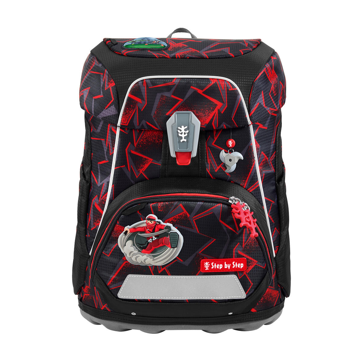 Step by Step - FIT Schulranzen-Set Ninja Yuma, 5 schwarz/rot