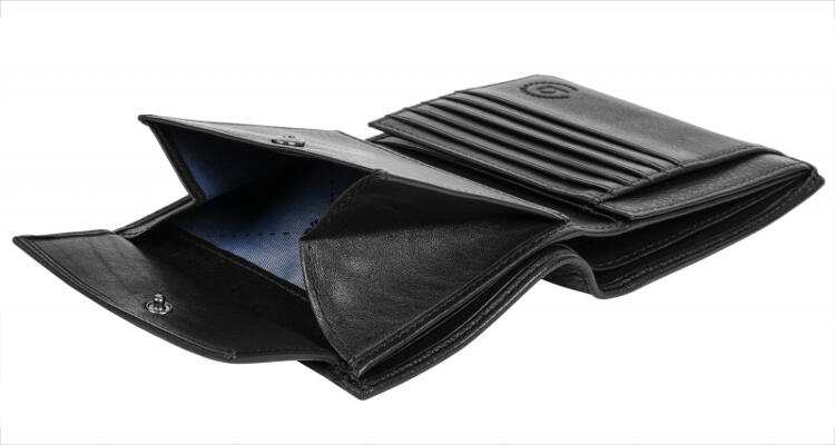 | schwarz Küper Lederwaren 10C echt Leder Hochformatbörse Bugatti bugatti RFID \'Nome\'