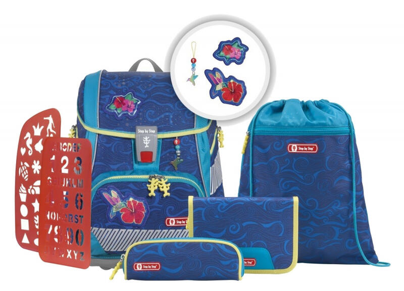 Step by Step - Step by Step 2in1 Reflect Rainbow Colibri Set 6-teilig Schulranzen Blau