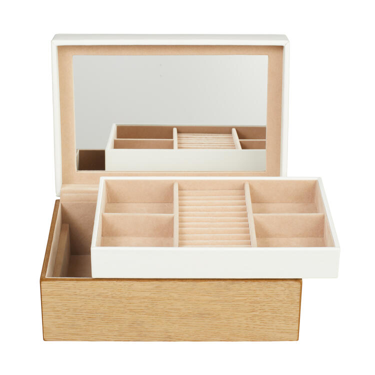 Windrose Schmuckkasten groß Wood creme