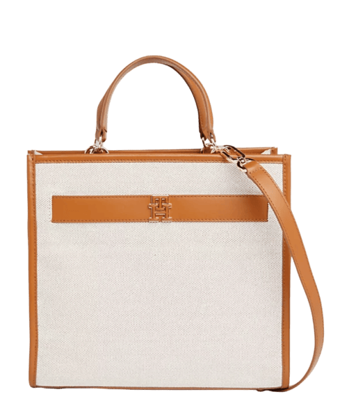 Tommy Hilfiger Tommy Hilfiger Logo Leather Medium Satchel 