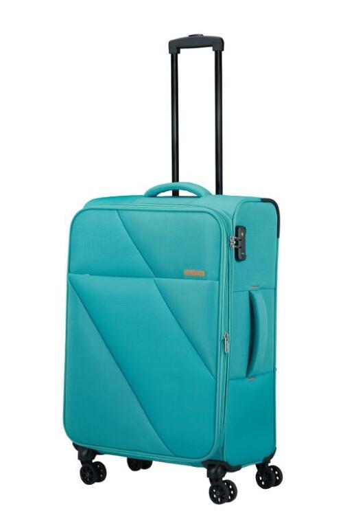 AMERICAN TOURISTER 4Rad Weichgepacktrolley Spinner M Tsa Exp Blue bagmondo