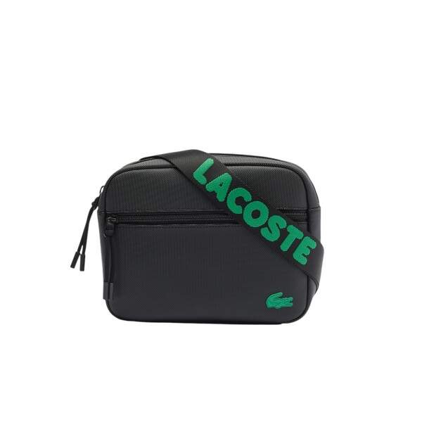 Lacoste Lacoste Jacquard Webbing Noir Reporter Bag, Umhängetasche