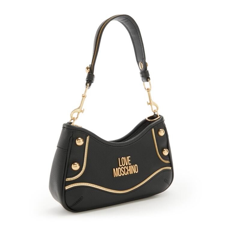Love Moschino Love Moschino Schultertasche Umhangetasche Small Hobo Bag Schwarz Gold bagmondo