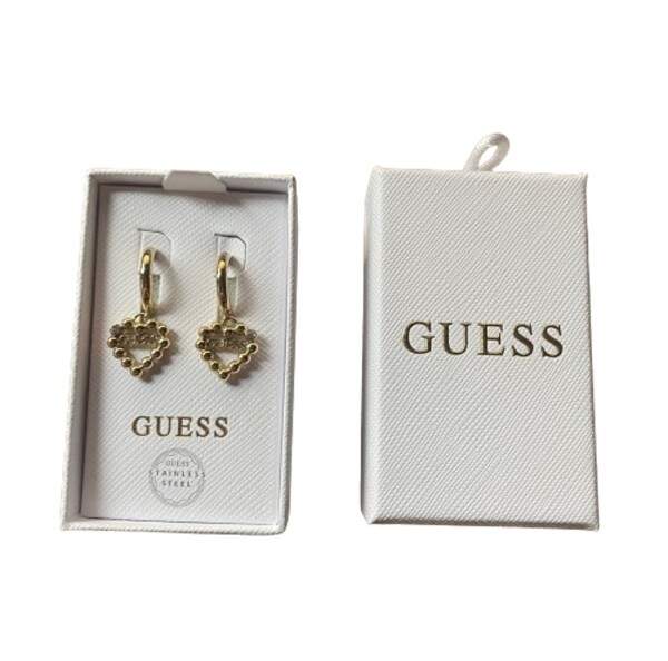 Guess Guess Ohrringe Edelstahl Perlen Herz, Gold | bagmondo 