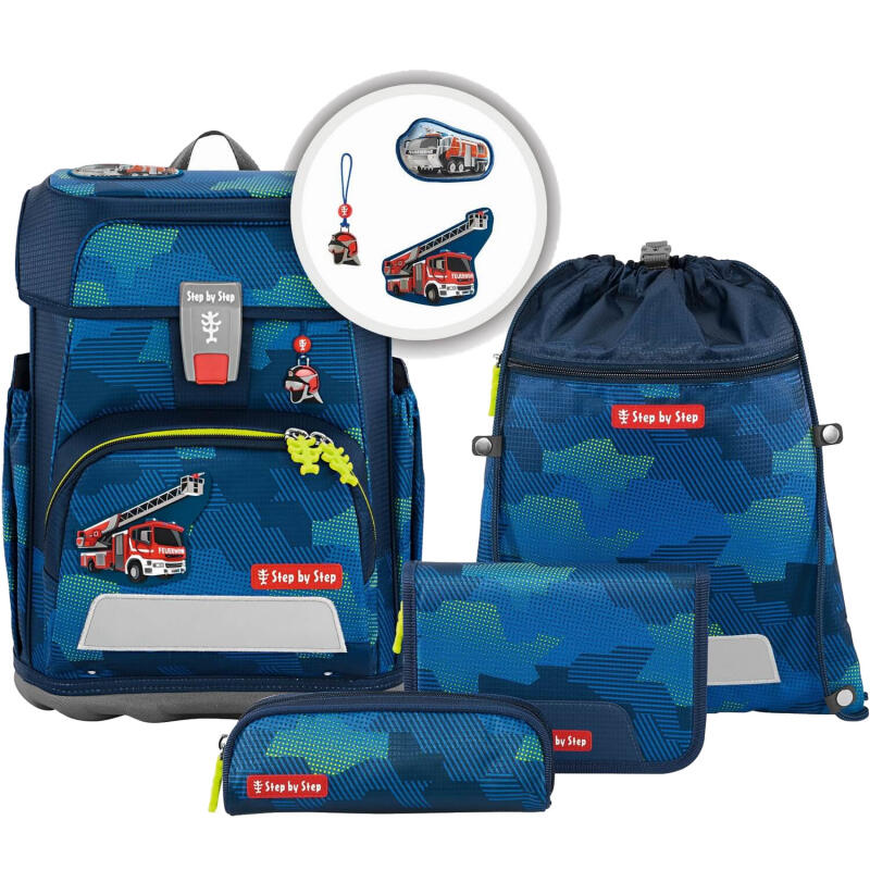 Step by Step - Step by Step Fire Engine Brandon Cloud Schulranzen-Set 5tlg. Blau
