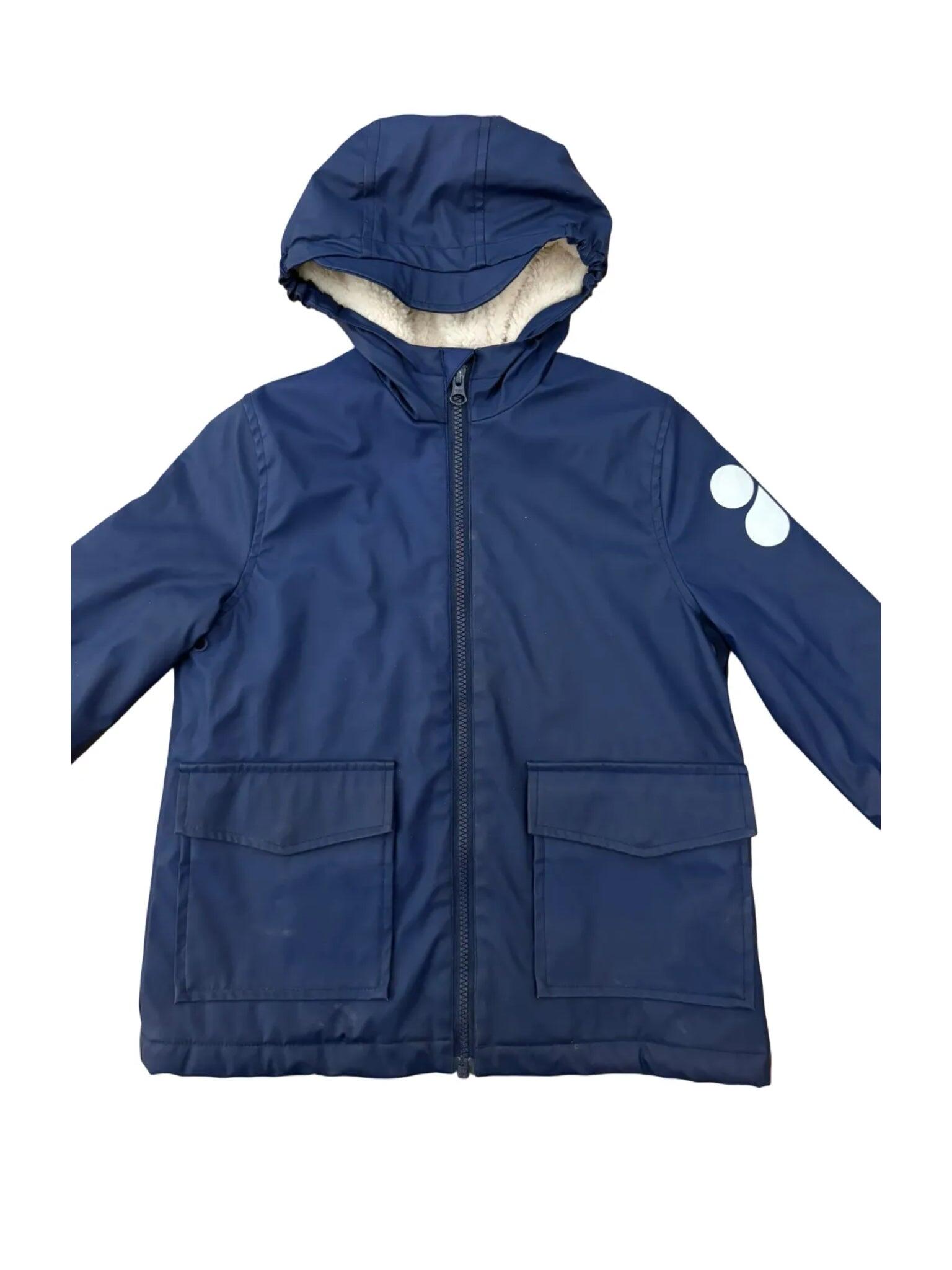 Catimini Navy Fleece Lined Rain Jacket (5Y / 110)