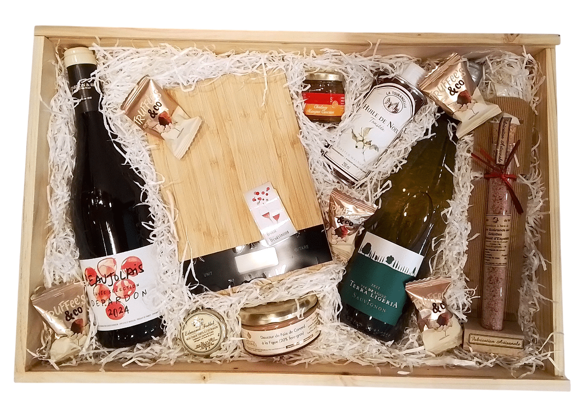 Gift Basket / Wine & Accessories Wooden Box