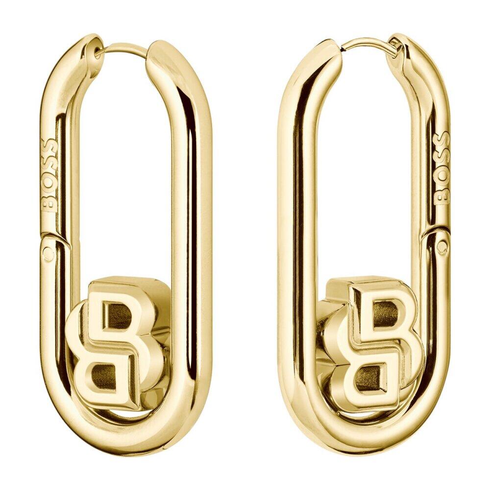 BOSS - 1580629 - Ohrringe - Damen - gelbgold - 3,4cm - DOUBLE B