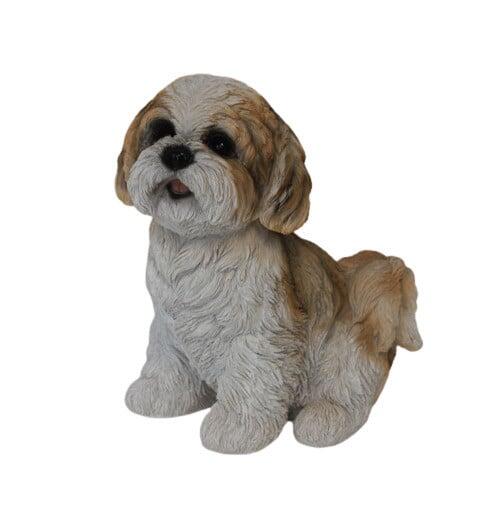 Decorative figurine of a Shih Tzu puppy, sitting, 22 x 14.5 x 19.5 cm