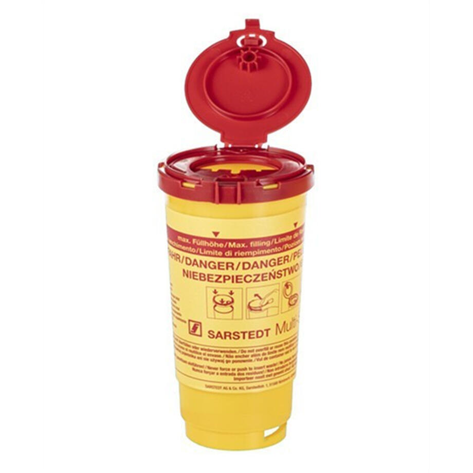 Multi-Safe Twin plus 500 boîte de collecte 0,5 l Ouverture ronde 5 cm, h 16,2 cm, couvercle 8,9 cm