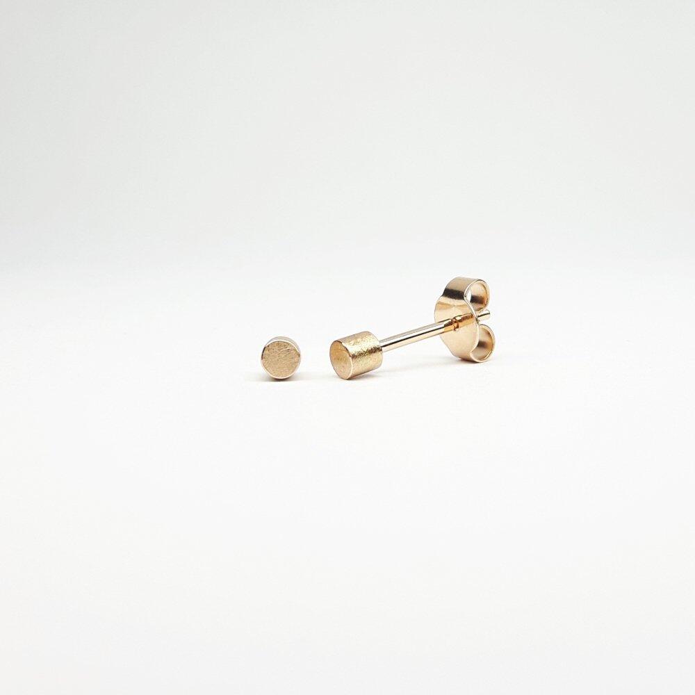Ohrstecker "red dot", 18kt Rotgold.