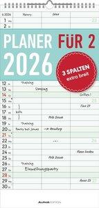 Planner for two 2026 sizes (W x H): 22 x 45 cm, family planner, three-column