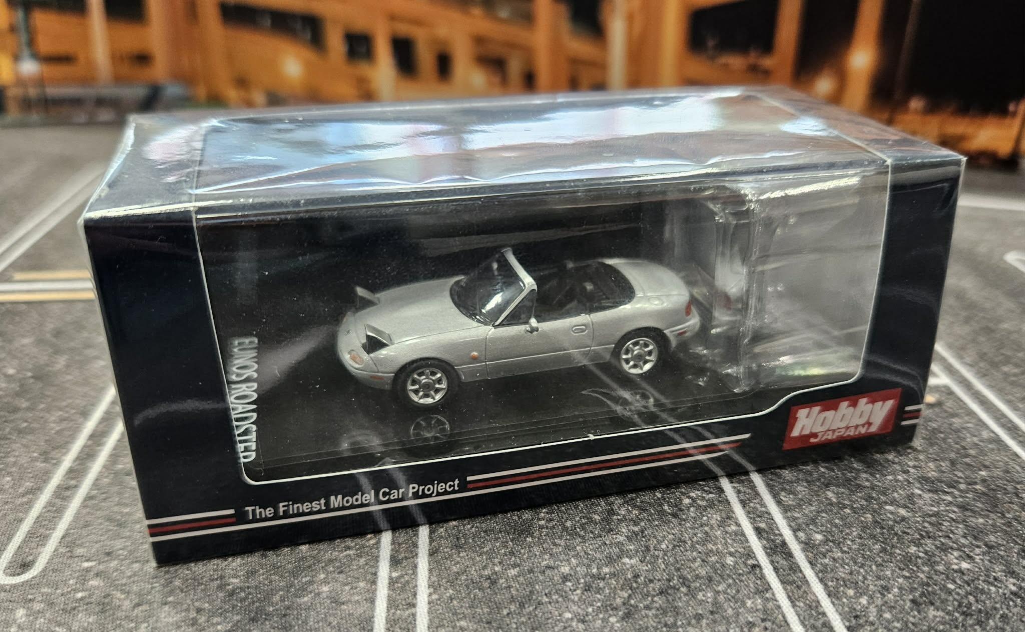 Hobby Japan - #HJ641025ALS - Eunos Roadster (NA6CE) - Mazda - pop-up headlights - Silverstone Metallic - 1/64