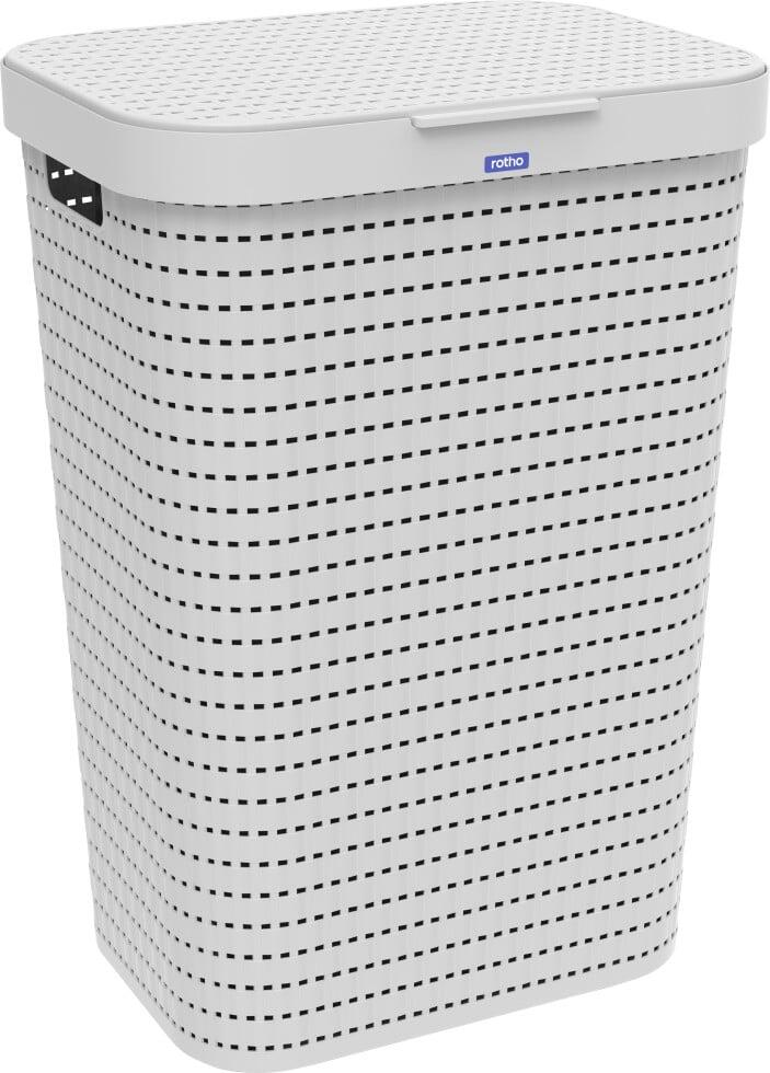 Rotho corbeille à linge Country, 55 L blanc gui