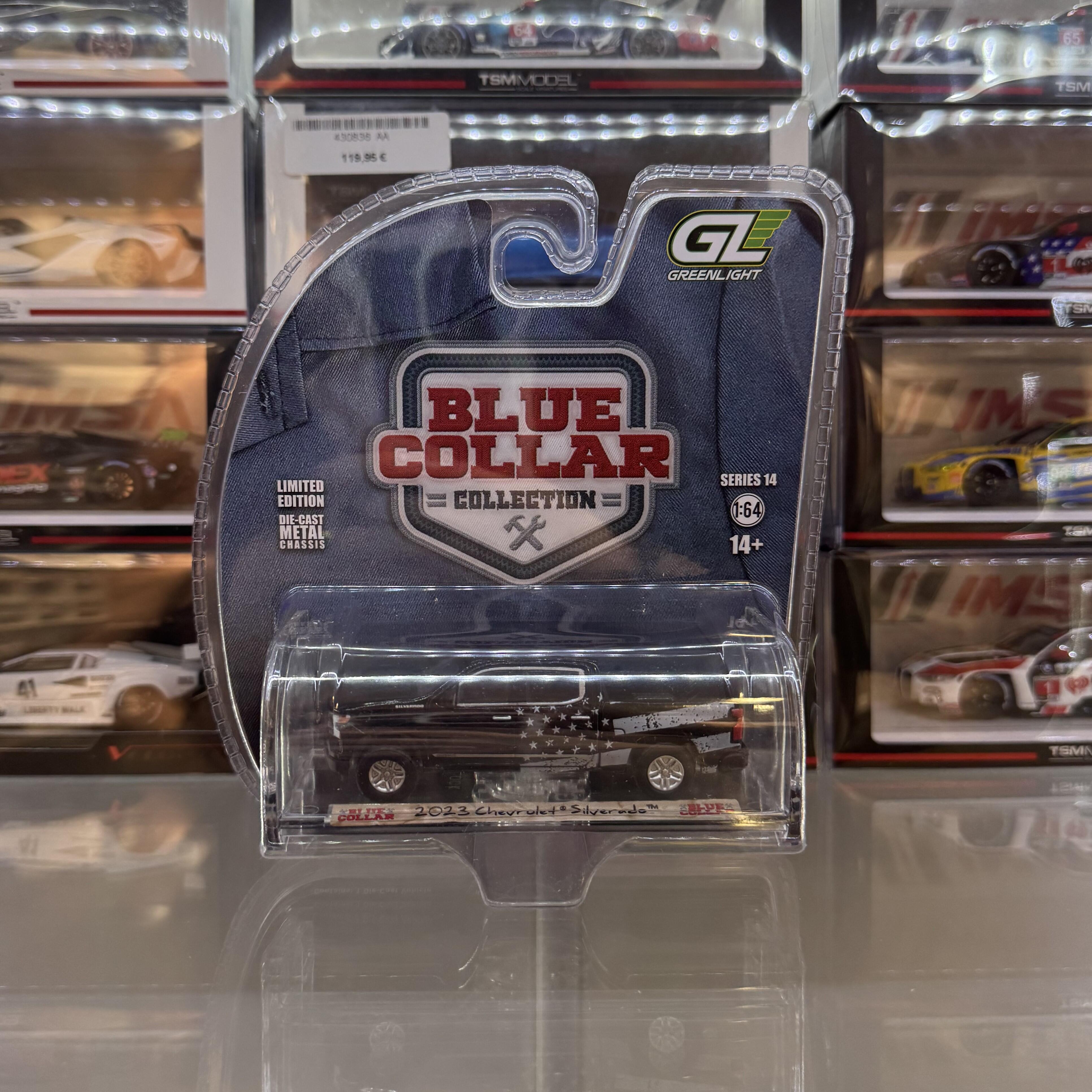 Greenlight - #35300-F - 2023 Chevrolet Silverado - Blue Collar Collection Series 14 - 1/64