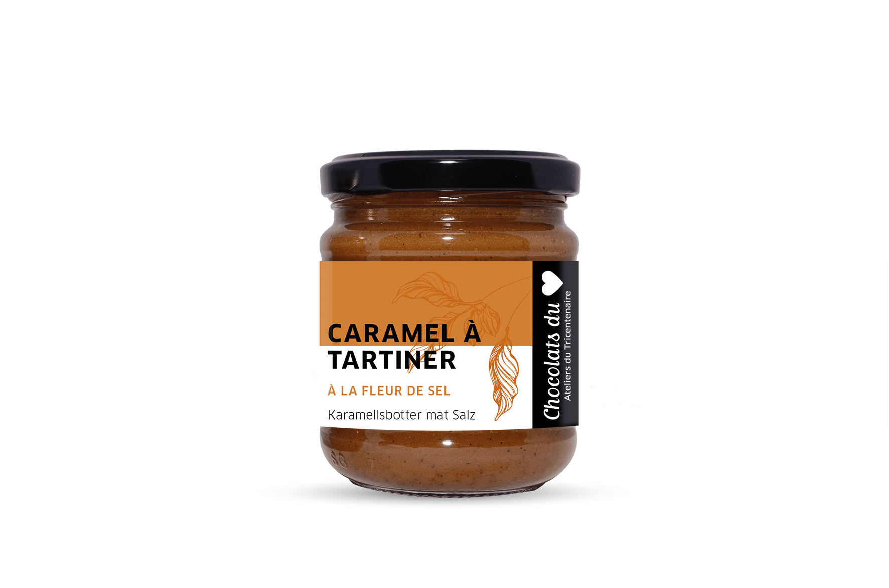 Jar of caramel and fleur de sel Fairtrade spread (200gr)