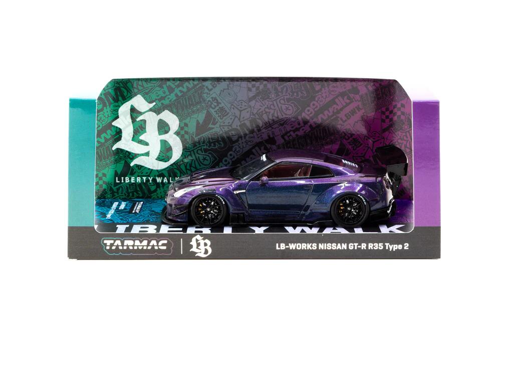 Tarmac Works - #T43-019-MP -  LB-WORKS Nissan GT-R (R35) Type 2 - Midnight purple - Liberty Walk - Hobby43 - 1/43