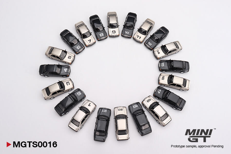 Mini GT - #MGTS0016 - Mercedes-Benz 190E Evo 1 - Nürburgring Race of Champions 1984 Set - Édition limitée à 5000 ensembles - 1/64