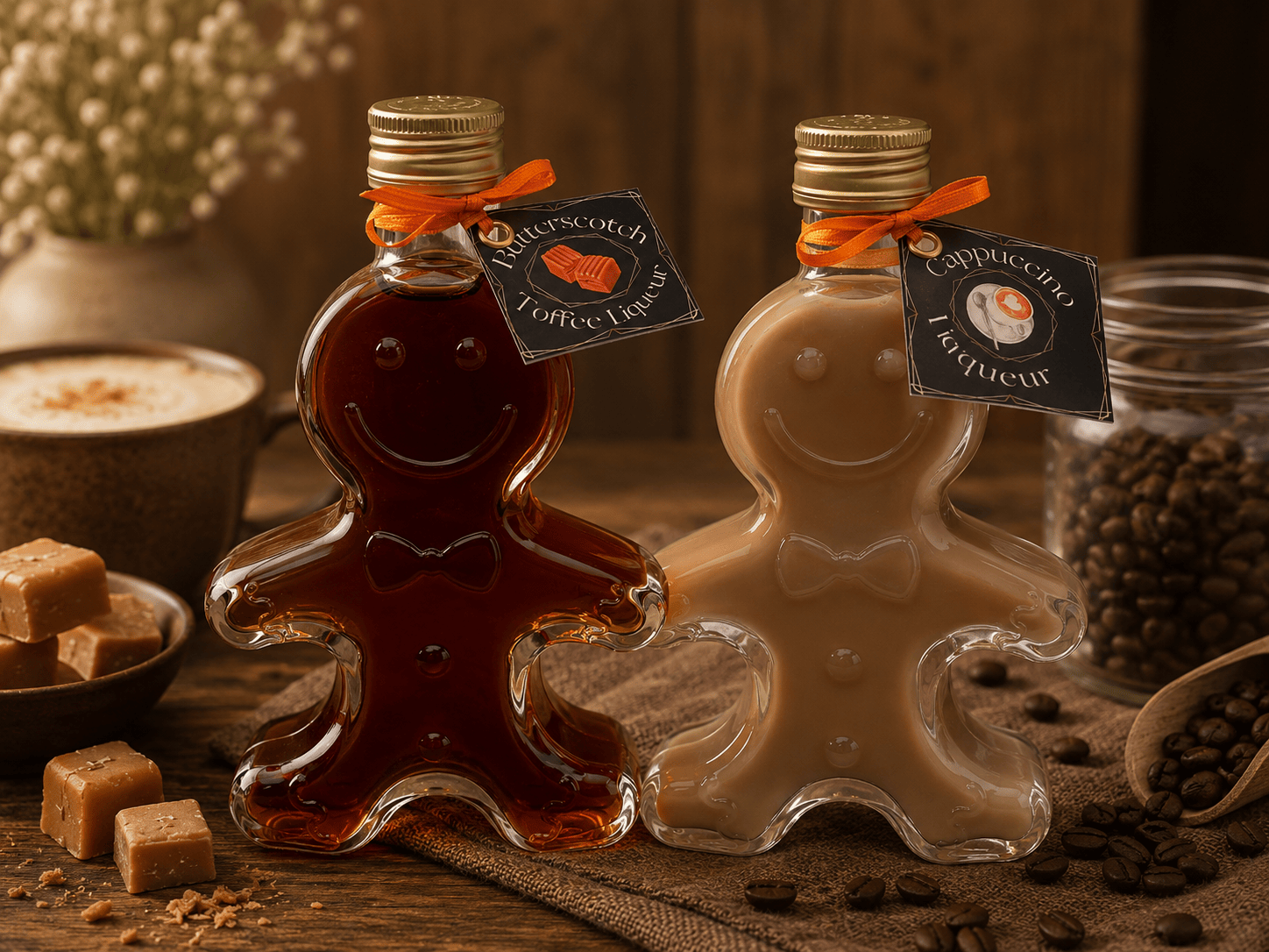 Bouteille de liqueur en forme de Bonhomme en pain d'épices, 0,25 L