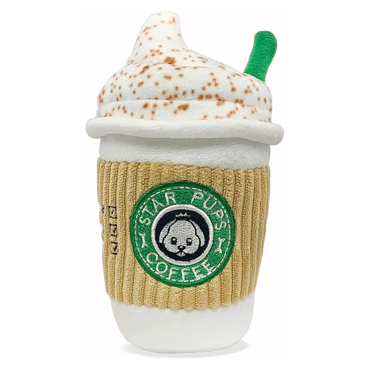 Pawsome Starpups Coffee – Quietschendes Plüschspielzeug für Hunde