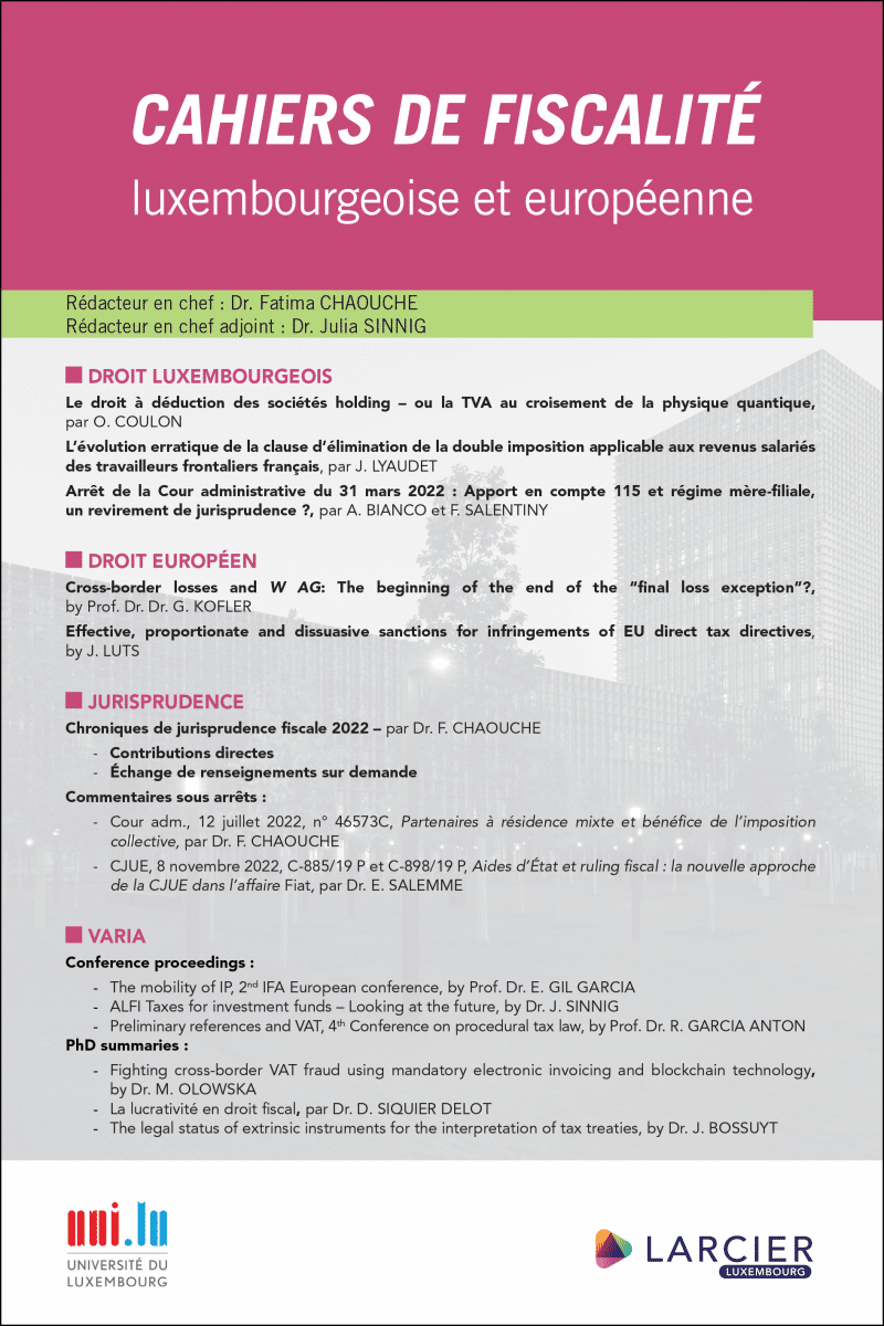 Cahiers de fiscalité luxembourgeoise | Letzshop