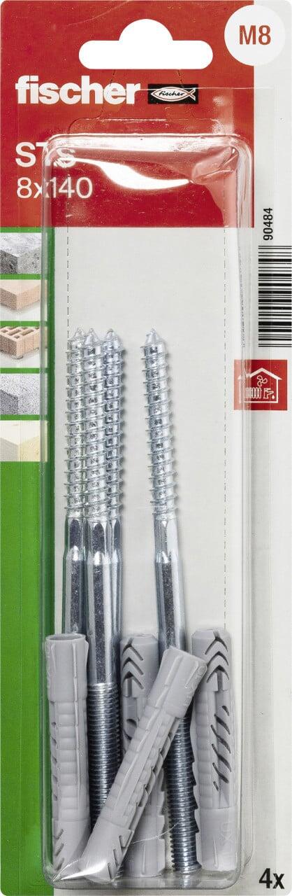Fischer Stockschrauben mit Dübel STS Ø 8 x 140 mm - 8 Stk.