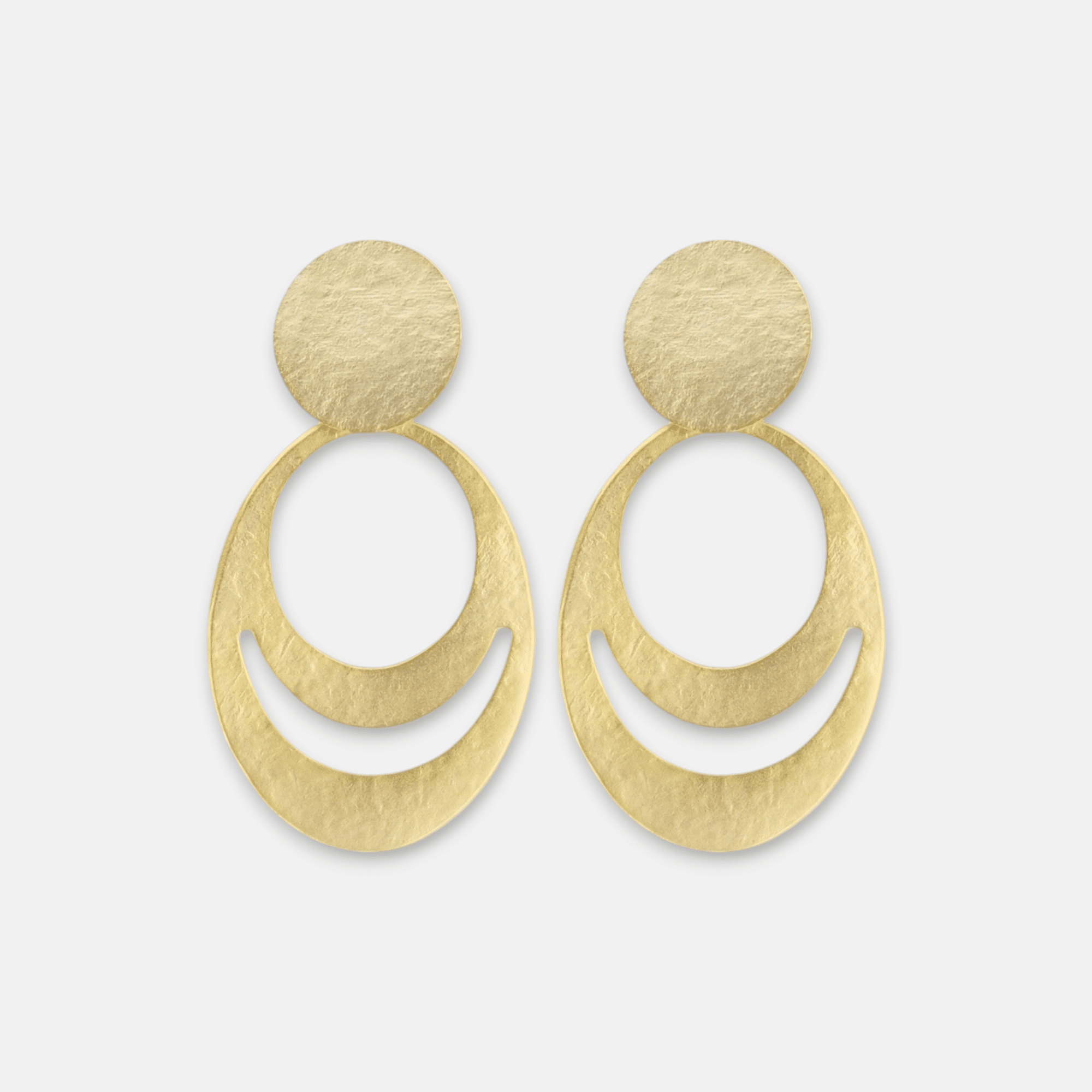 Aire Ohrringe, vergoldet, matt.