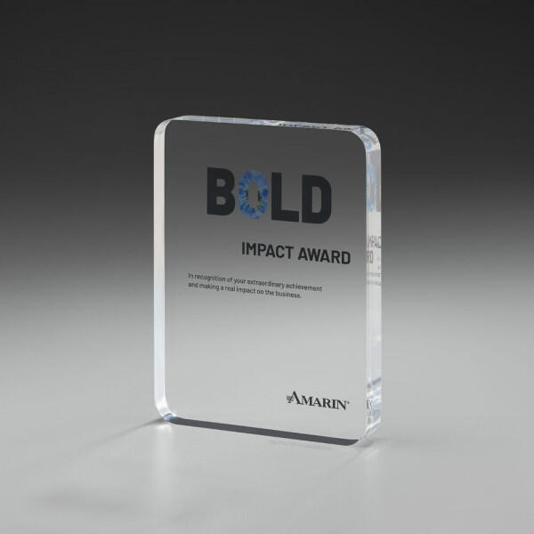 Levity Award 74018, 200mm, Acrylic clear Award including engraving. 